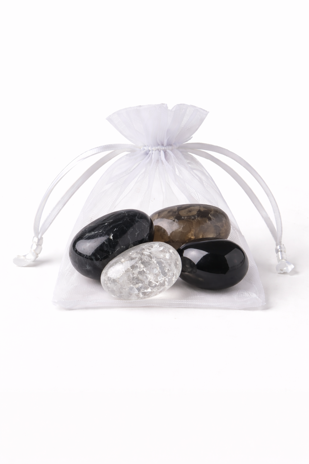 Energy Cleanse & Reset Crystal Kit – Black Tourmaline, Smoky Quartz, Crackle Quartz & Obsidian