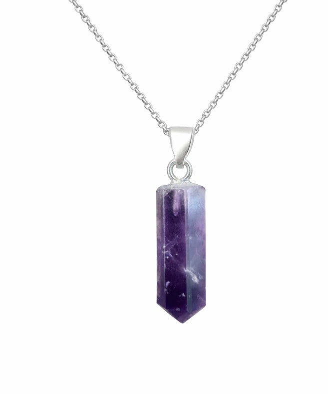 Sterling Silver Amethyst Point Pendant