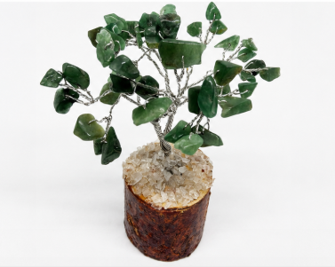 Decorative green stone plant on a white background