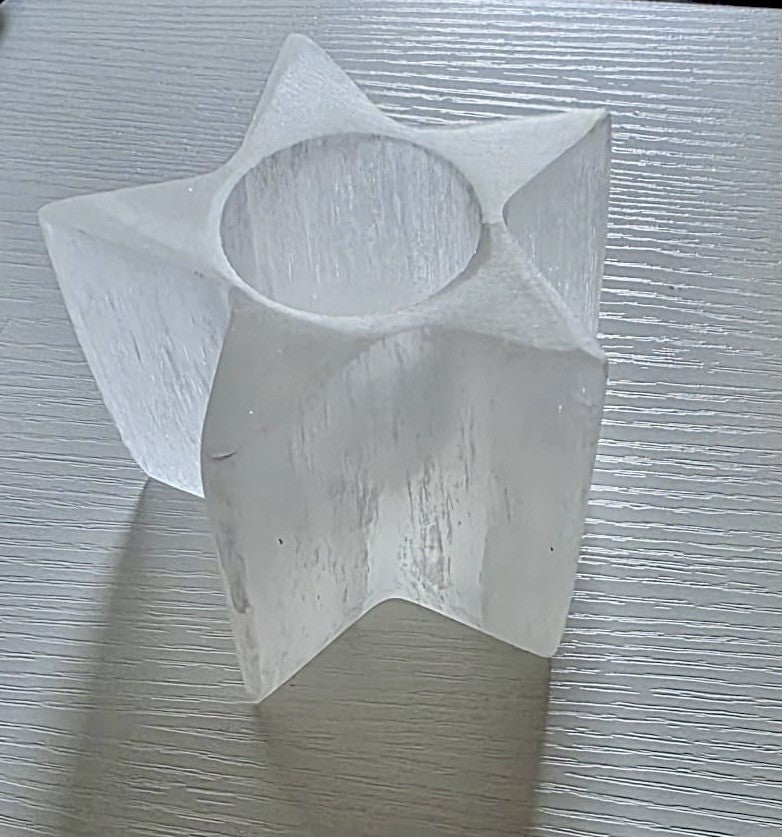Selenite Star Candle Holder