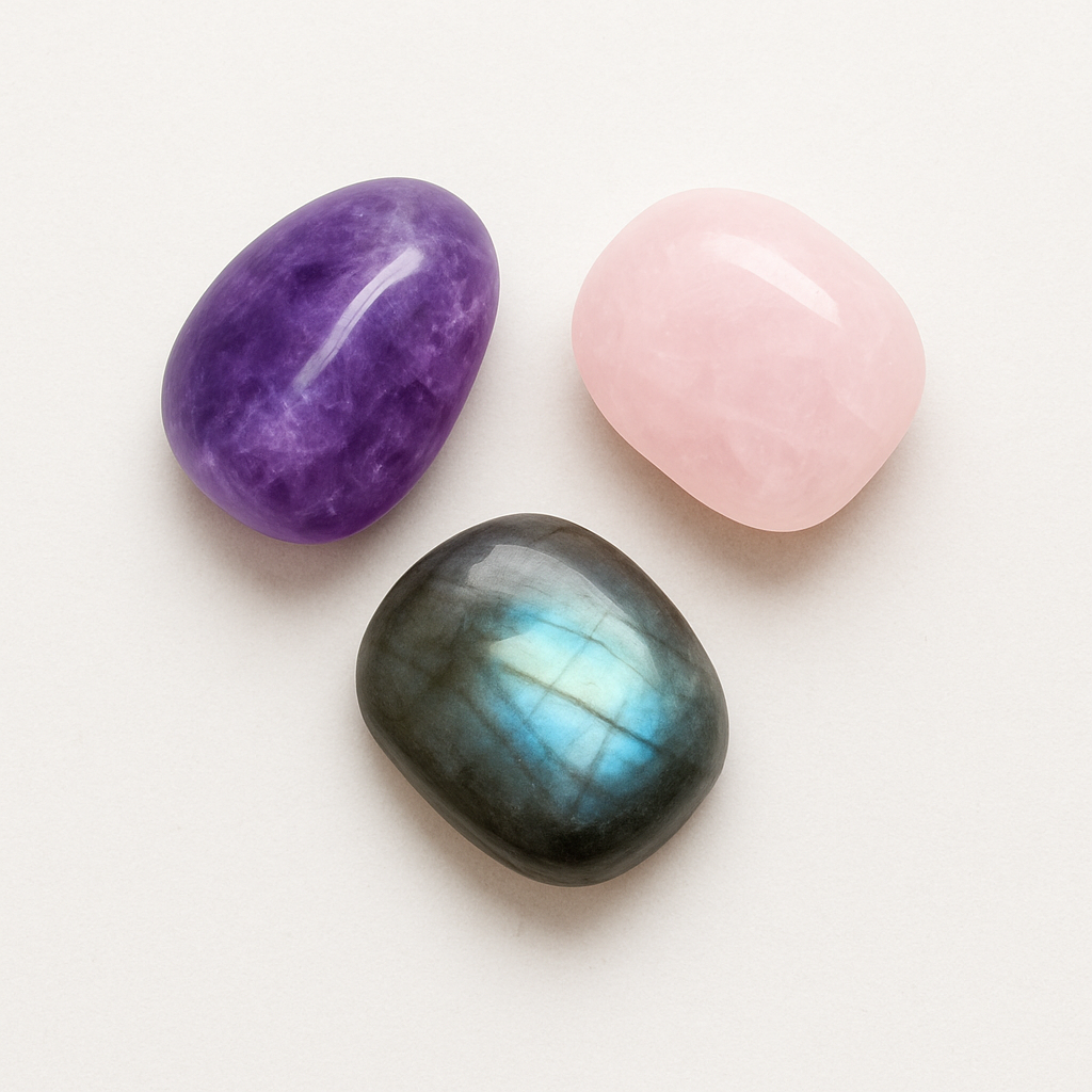 Crystal Beginners Bundle - Amethyst, Rose Quartz and Labradorite