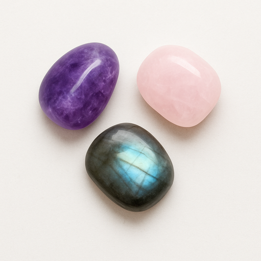 Crystal Beginners Bundle - Amethyst, Rose Quartz and Labradorite