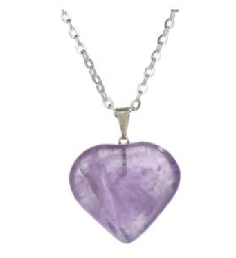 Sterling Silver Amethyst Heart Pendant