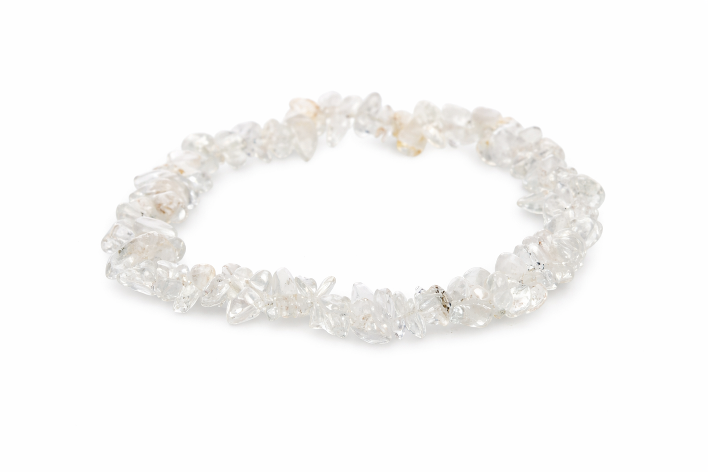 clear quartz chip stone bracelet