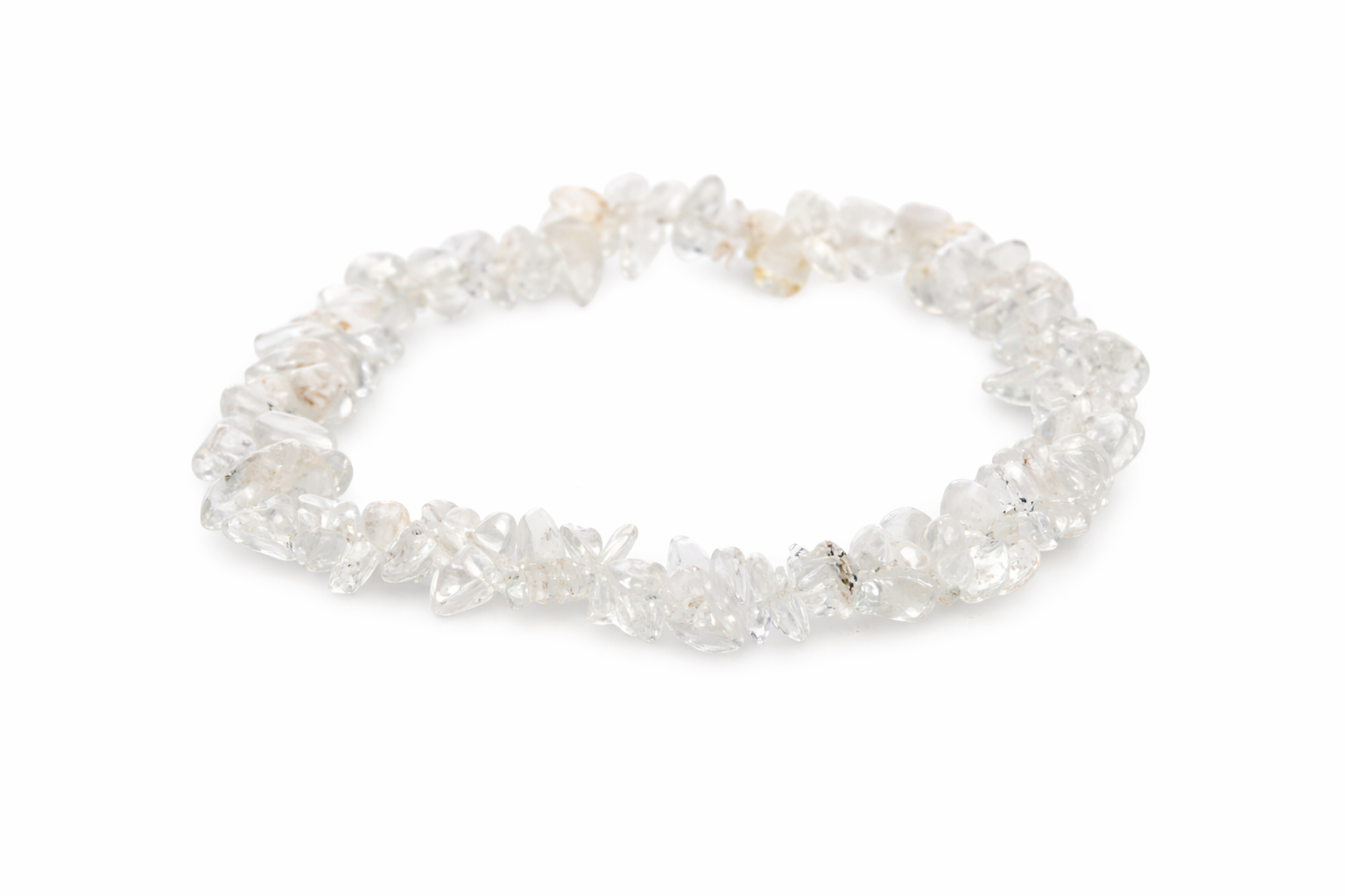clear quartz chip stone bracelet