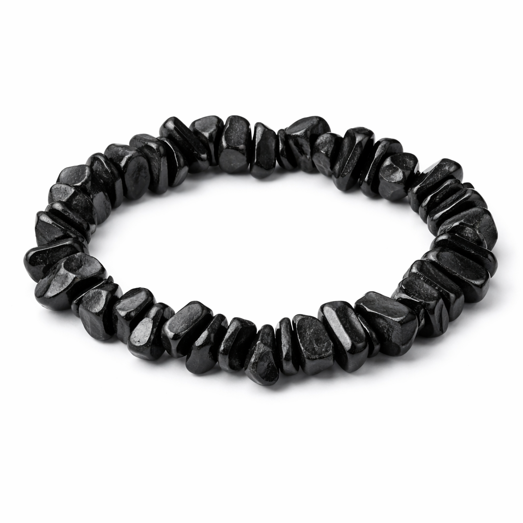 Shungite Bracelet - Crystal Healing for Anxiety and Protection
