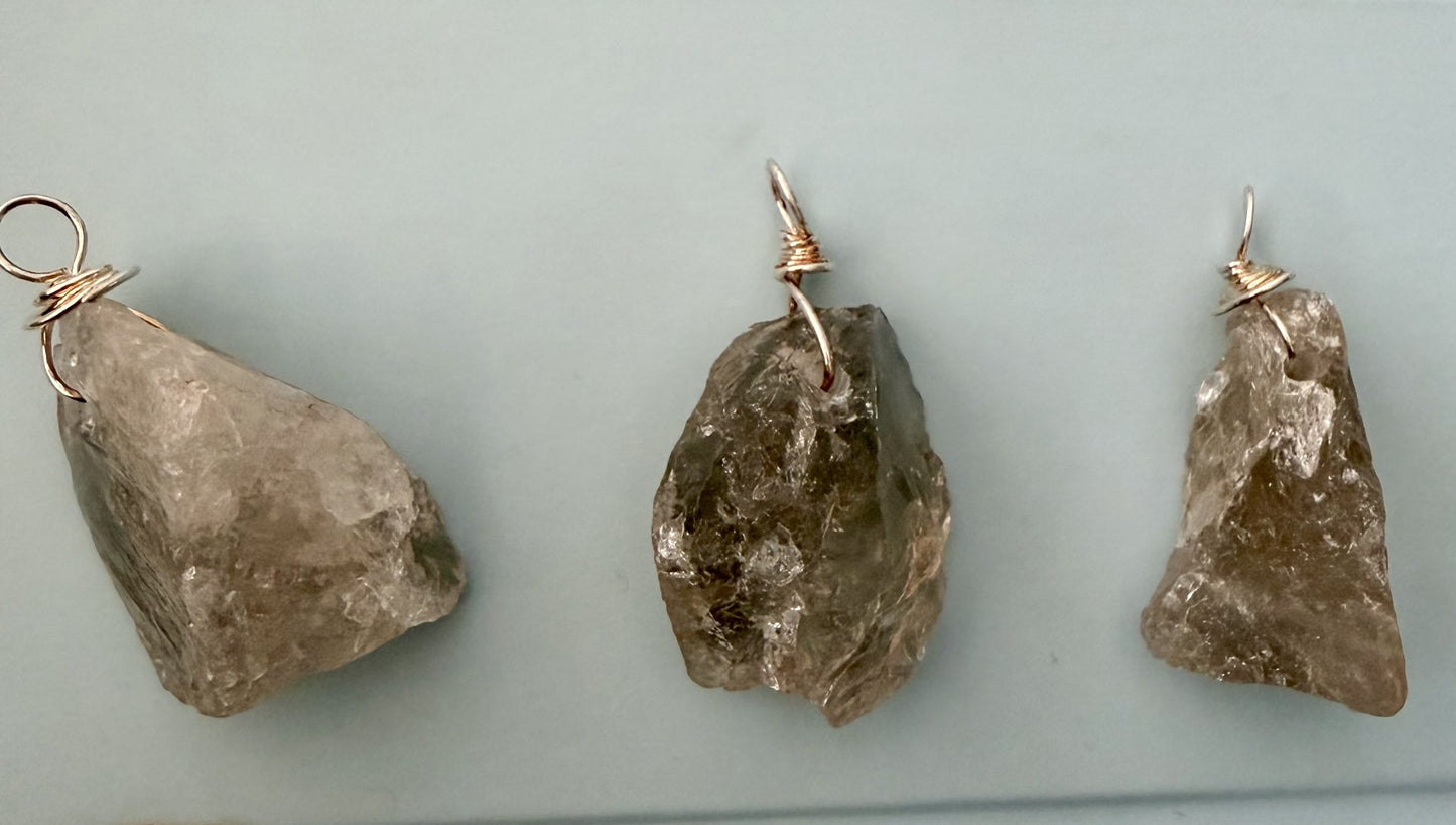 Sterling Silver Smoky Quartz Pendant Necklace